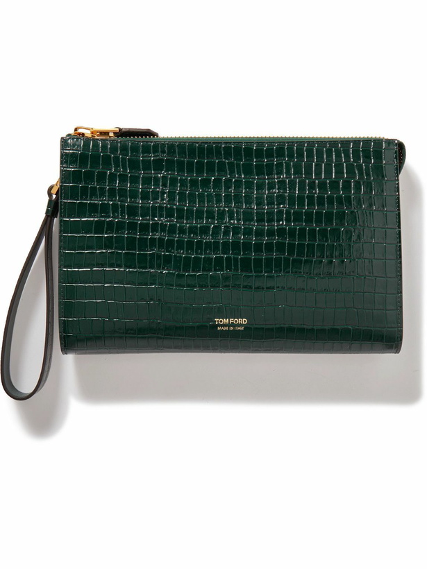 Photo: TOM FORD - Croc-Effect Leather Pouch