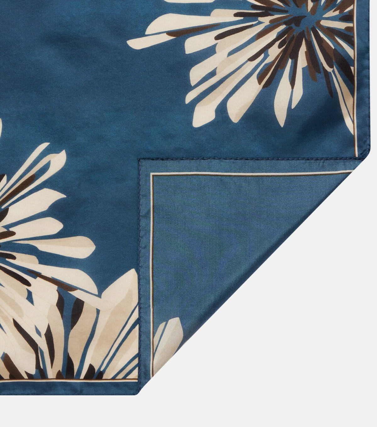 Brunello Cucinelli Floral silk twill scarf