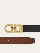 Ferragamo Mens Gancini reversible and adjustable belt in Brown