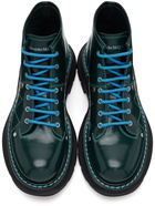 Alexander McQueen Blue Tread Lace-Up Boots