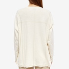 Stylerunner Women's Double Kick Long Sleeve Top in Soft White