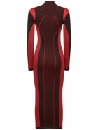 FERRARI - Long Sleeve Tech Jersey Midi Dress
