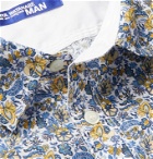 Junya Watanabe - Floral-Print Cotton Shirt - Blue