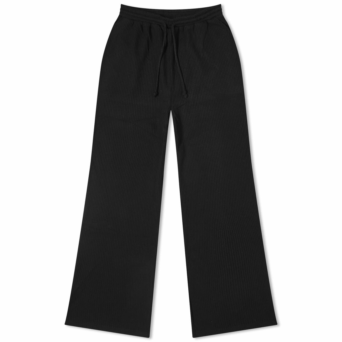 【ADANOLA】Waffle Straight Leg Pants Adanola Women's Waffle Straight Leg Lounge Pants in Black