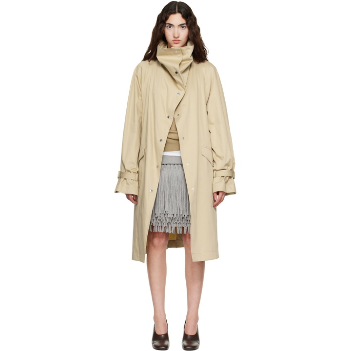 Photo: TOTEME Beige Oversized Cotton Trench Coat