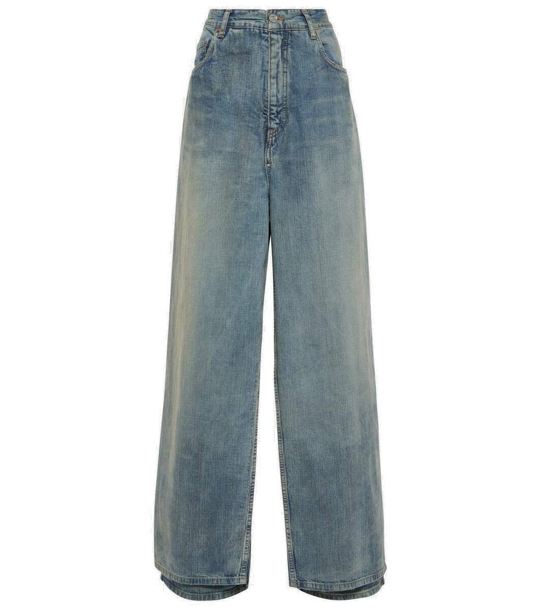 Balenciaga Double front effect denim pants Balenciaga