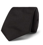 Givenchy - 6cm Logo-Embroidered Silk-Twill Tie - Black