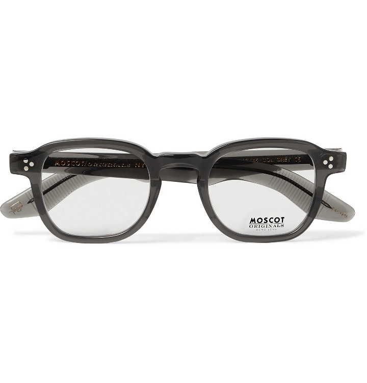 Photo: Moscot - Momza Square-Frame Acetate Optical Glasses - Gray