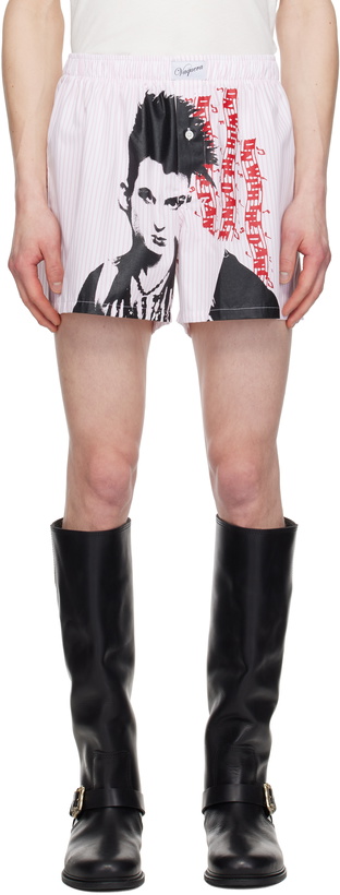 Photo: VAQUERA Pink & White Boxer Shorts