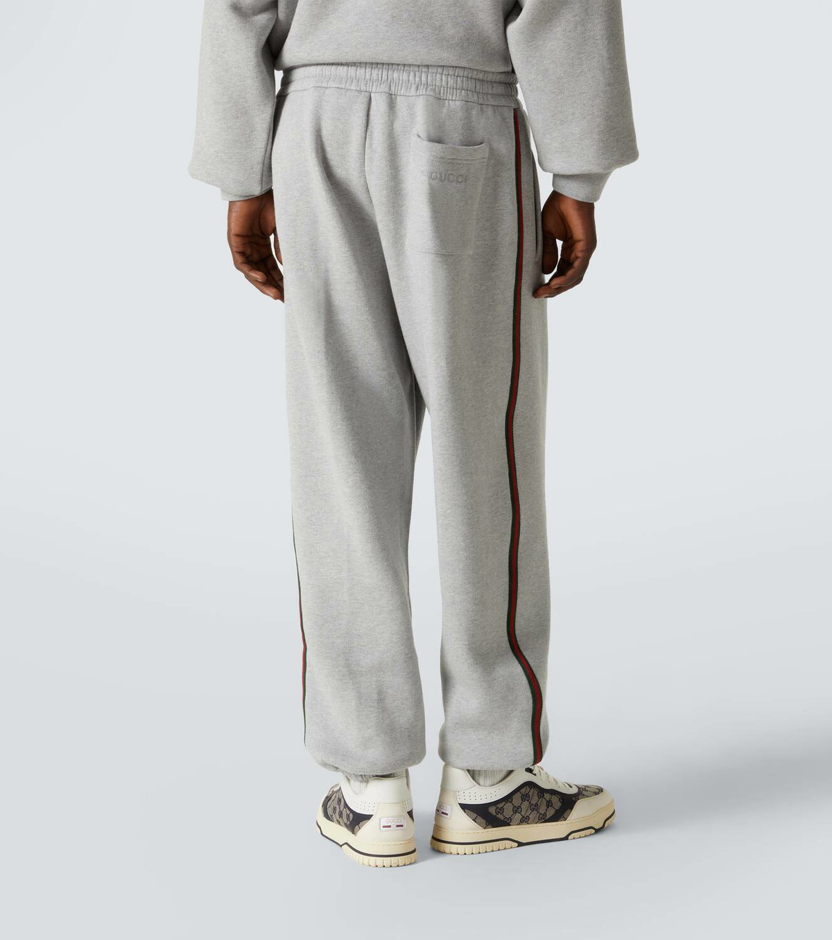 Gucci Web cotton jersey sweatpants