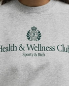 Sporty & Rich H&W Crest Crewneck Grey Mens Sweatshirt