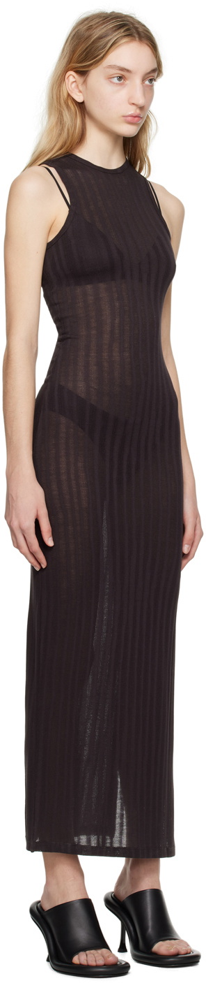 Eckhaus Latta Brown Shrunk Maxi Dress