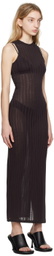 Eckhaus Latta Brown Shrunk Maxi Dress