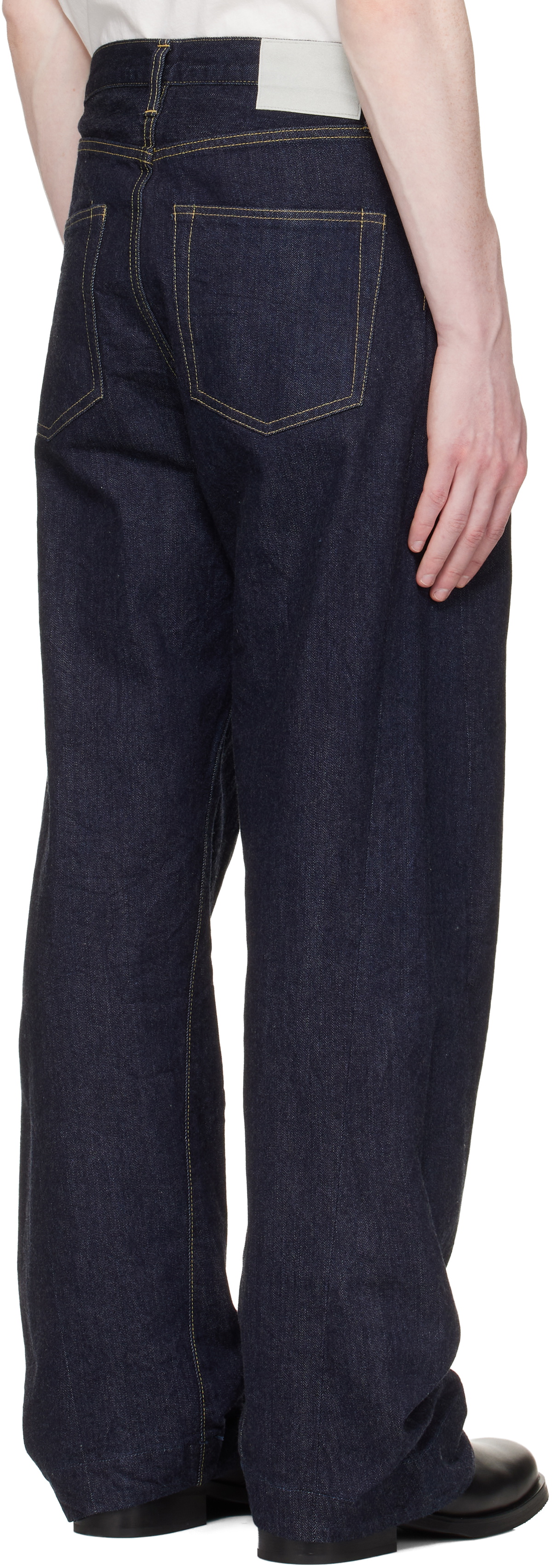 stein Navy Twist Cut Jeans