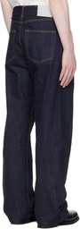 stein Navy Twist Cut Jeans