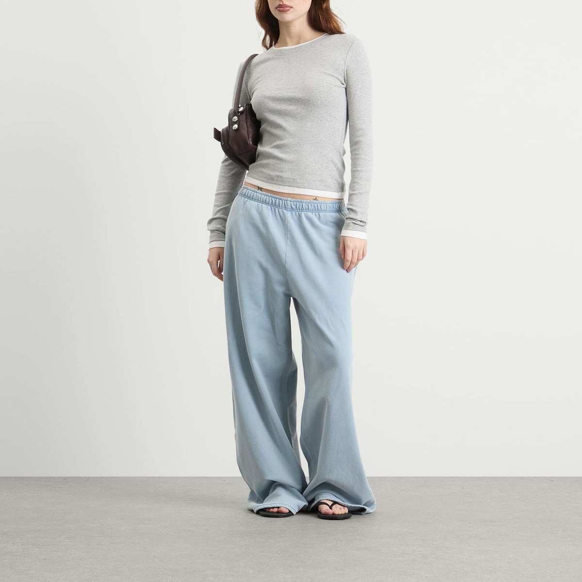 Acne Studios Women's Felin Washed Wide Joggers in Dirty Blue