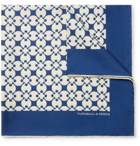 Turnbull & Asser - Printed Silk-Twill Pocket Square - Blue