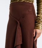 Lemaire Wool-blend midi skirt