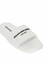 ALEXANDER WANG slides with branded strap White