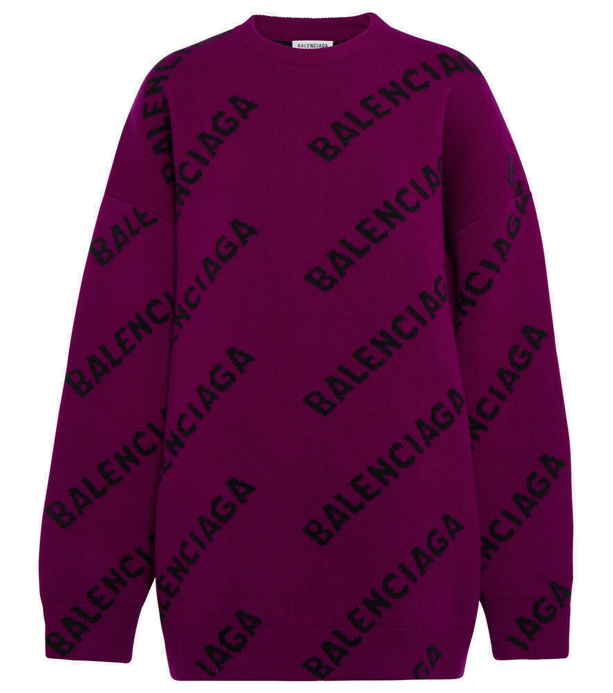 Balenciaga - Logo intarsia wool sweater Balenciaga