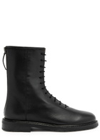 Legres Grained Leather Ankle Boots Black