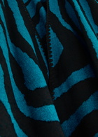 Diane Von Furstenberg Fannie Zebra-jacquard Wool-blend Shawl - Blue - One Size