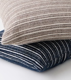 The House of Lyria Gurghi striped wool and cotton cushion