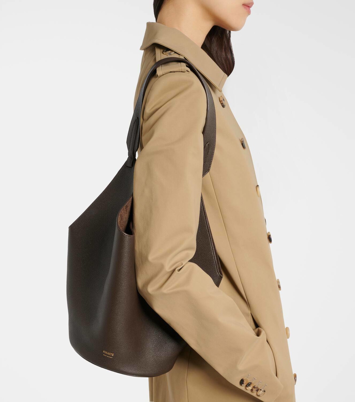 Khaite Lotus Small leather tote
