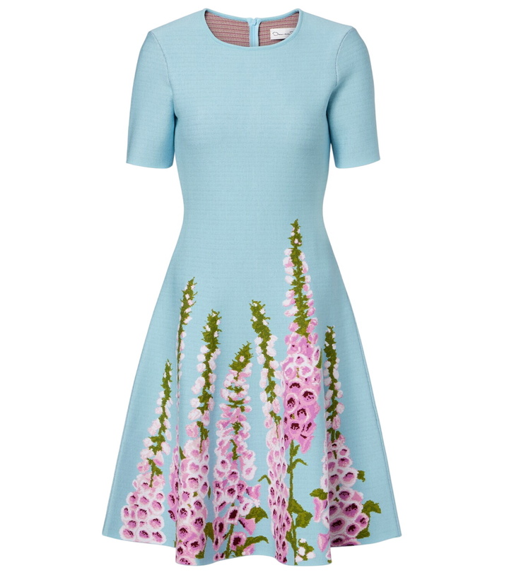 Photo: Oscar de la Renta Floral jacquard minidress