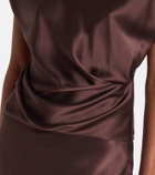 The Sei Draped silk satin top