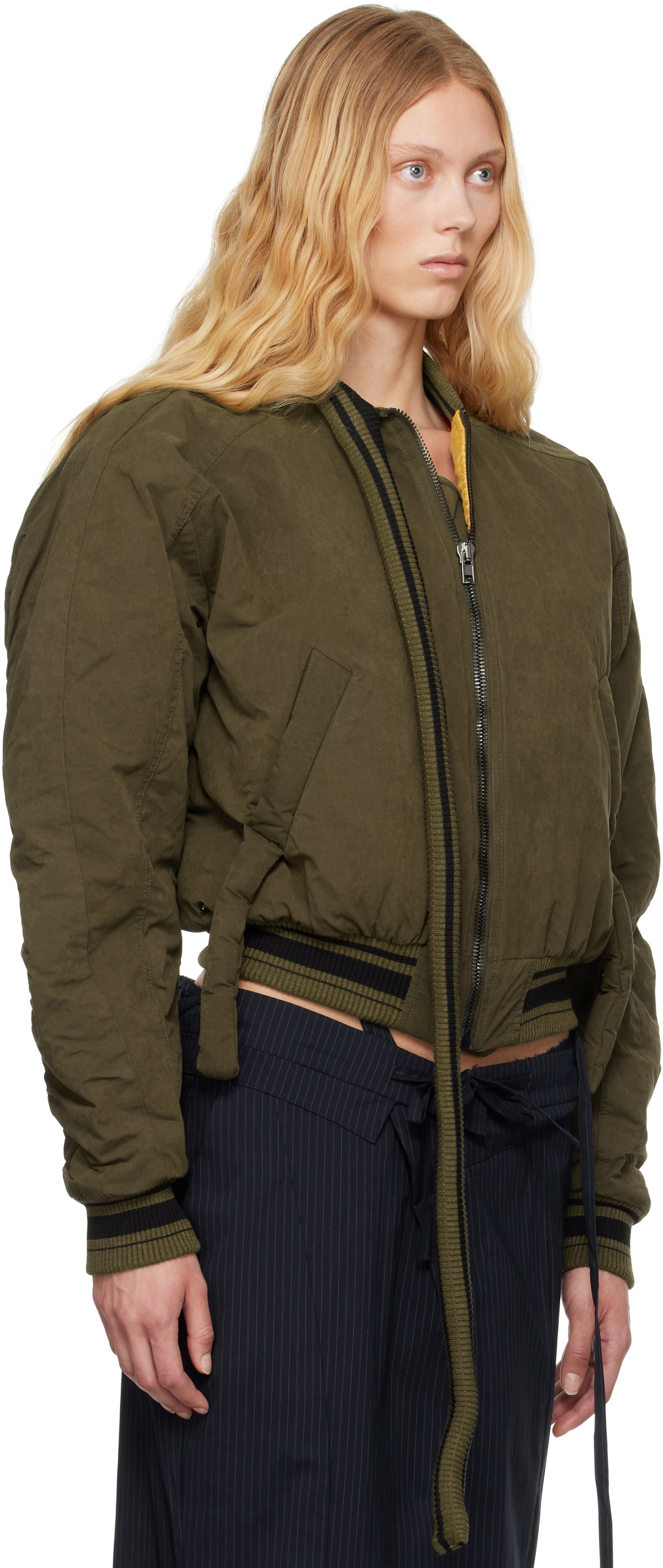 Ottolinger Khaki Strap Bomber Jacket