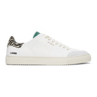Axel Arigato White and Green Zebra Triple Clean 90 Sneakers