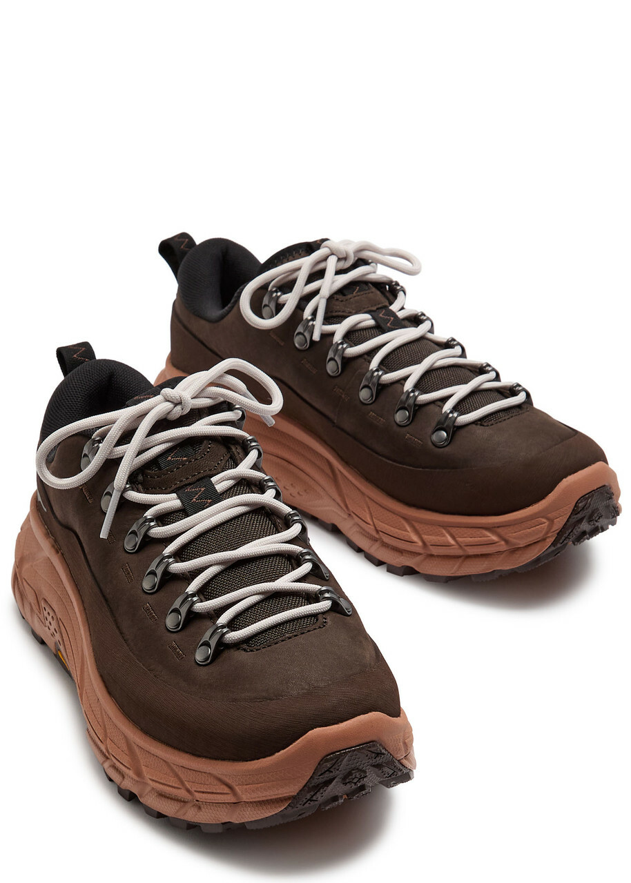 Hoka Tor Summit Nubuck Leather Sneakers Brown