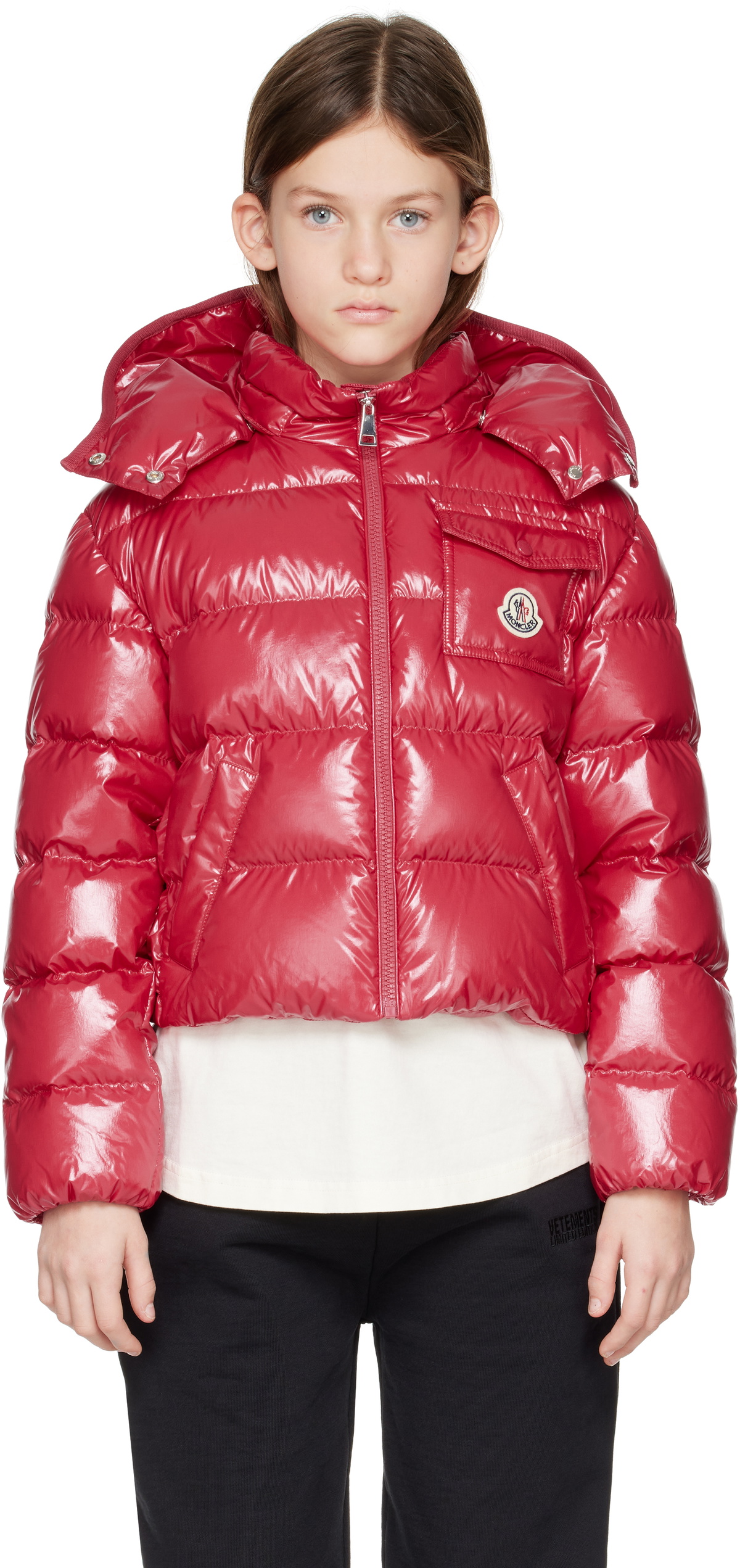Moncler Enfant Kids Pink Andro Down Jacket Moncler Enfant