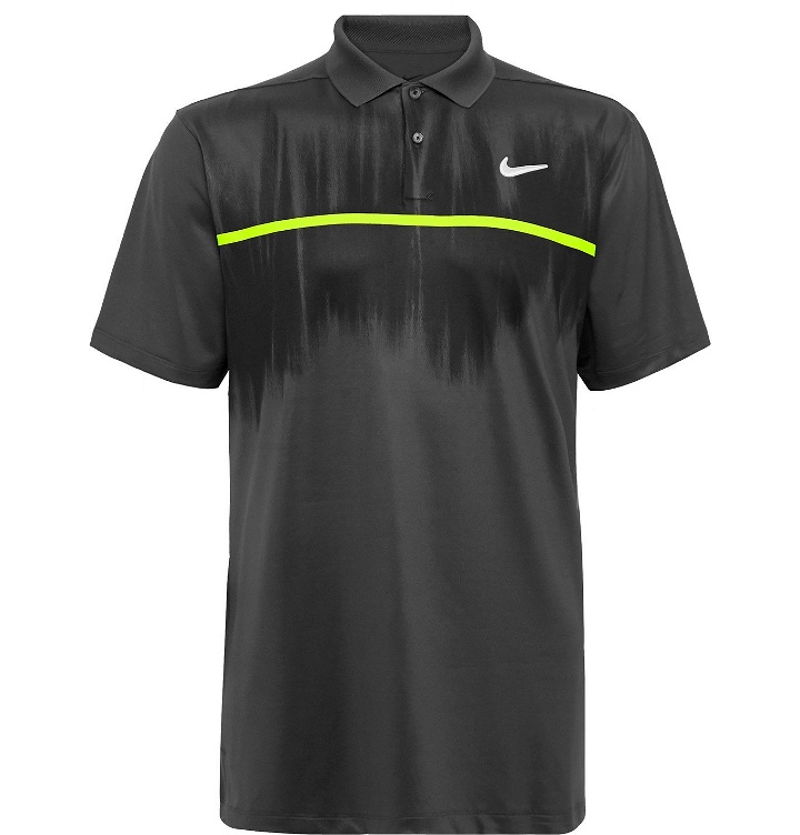 Photo: Nike Golf - Vapor Printed Dri-FIT Golf Polo Shirt - Gray