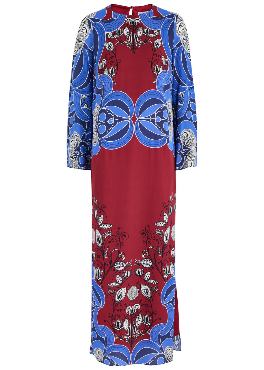 Borgo DE Nor Capucine Printed Maxi Dress Blue