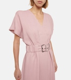 Brunello Cucinelli - Embellished belted midi dress