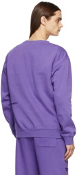 AAPE by A Bathing Ape Purple Rubber Logo Crewneck Sweater