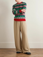 BODE - Marin Jacquard-Knit Cotton Sweater - Green