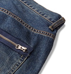 Beams - Embroidered Distressed Denim Jeans - Men - Indigo