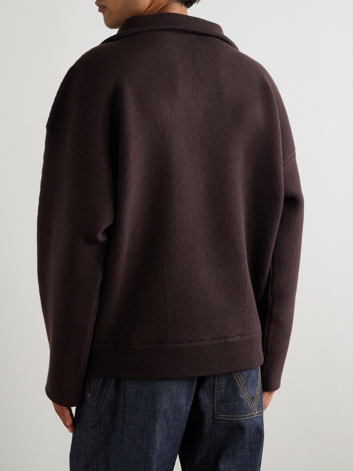 Bottega Veneta - Oversized Layered Wool Sweater - Brown