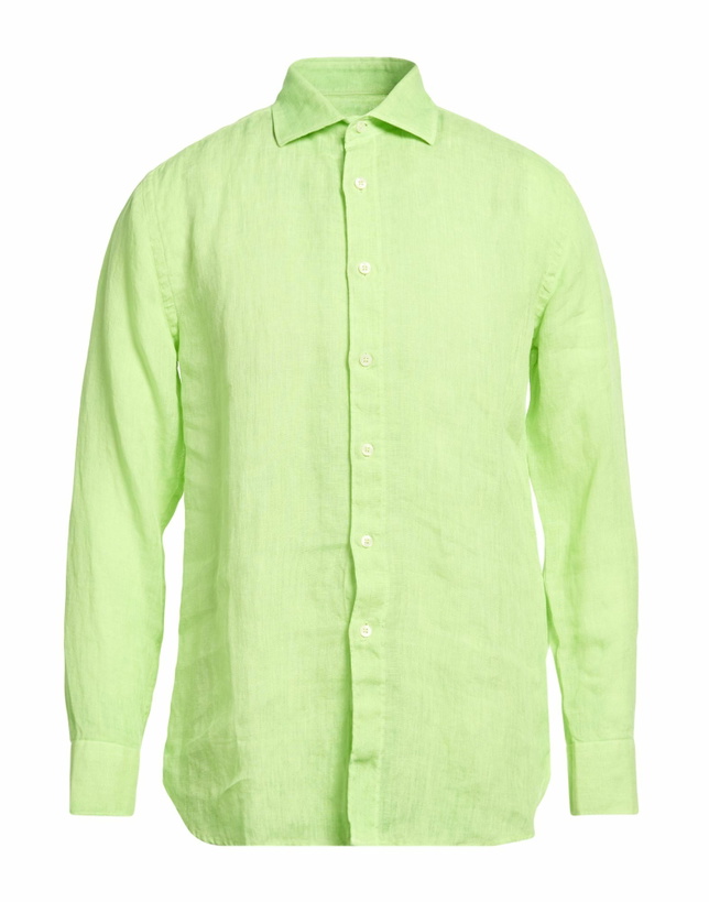 Photo: 120% Lino Mens Shirt Lime in Green