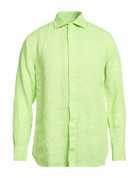 120% Lino Mens Shirt Lime in Green
