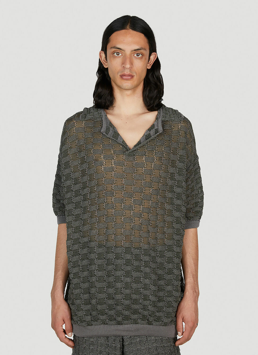 Isa Boulder Basket Weave Polo Shirt