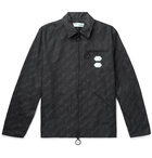 Off-White - Logo-Print Cotton-Blend Canvas Jacket - Men - Black