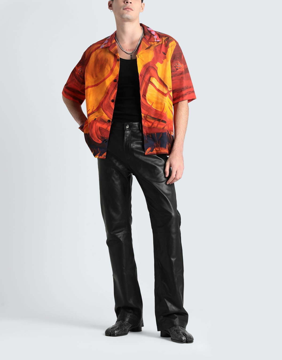 Givenchy Mens Shirt in Tomato red