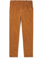 Incotex - Tapered Cotton-Blend Corduroy Trousers - Brown