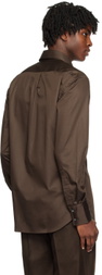 Husbands Brown Slim-Fit Shirt