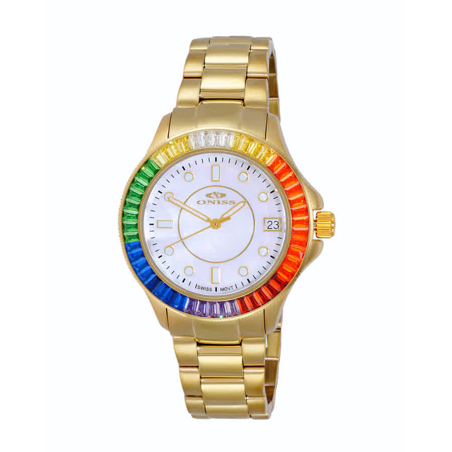 Oniss ON7324 WhiteDial Ladies Watch ONJ7324-040GWT-RDSC