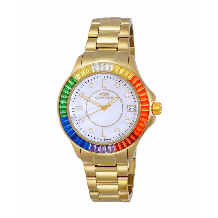 Photo: Oniss ON7324 WhiteDial Ladies Watch ONJ7324-040GWT-RDSC
